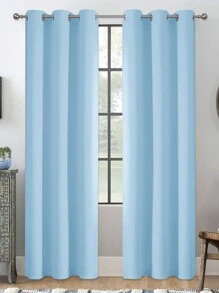 Estelar Textiler 2 件装儿童卧室遮光窗帘，隔热窗帘，也适用于客厅。 - 淺藍色 - 查看 16