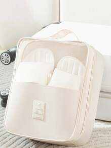 Outdoor Traveling Thick Layered Dust-Proof Portable 3-Compartment Shoe Storage Bag, Convenient Carry - Multicolor - View 12