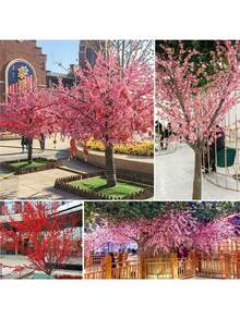 1 set Decoración artificial rama de flor de durazno rosa, flor falsa decorativa para el hogar de 65cm, árbol de flor de durazno de adorno para la decoración de bodas, paisajismo de fiestas, decoración del hogar, adornos de muebles, decoración de fiestas de festivales - Multicolor - Ver 8