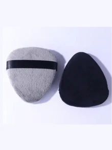 1 pieza Esponja de maquillaje con forma de lengua agrandada, aplicador de maquillaje triangular suave para polvo suelto, polvo compacto, rubor, adecuado para mezclar base de maquillaje, accesorios de cuidado de la belleza del rostro, portátil para viajes de verano