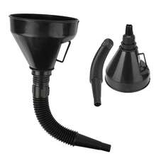 Car Fuel Funnel, Foldable Gasoline Engine Oil Funnel, Plastic Funnel For Automotive Motorcycle Refuel Tool And Parts - Black - View 8