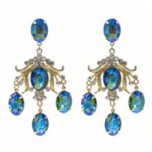 1 par de aretes de cristal sintético con borlas de moda, adecuados como accesorios para mujeres en todas las estaciones - 8 - Ver 12