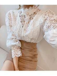 Women Blouses - trắng - Xem 1