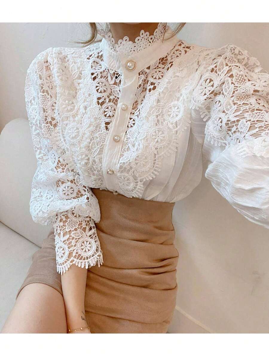 Women Blouses - trắng - Xem 1