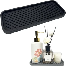 1 件水槽保护器、水槽防溅罩、硅胶防水垫、梳妆台托盘、简易硅胶皂盒、浴室水龙头排水盖、储物套、厨房配件家居浴室装饰返校 - 彩色 - 查看 16