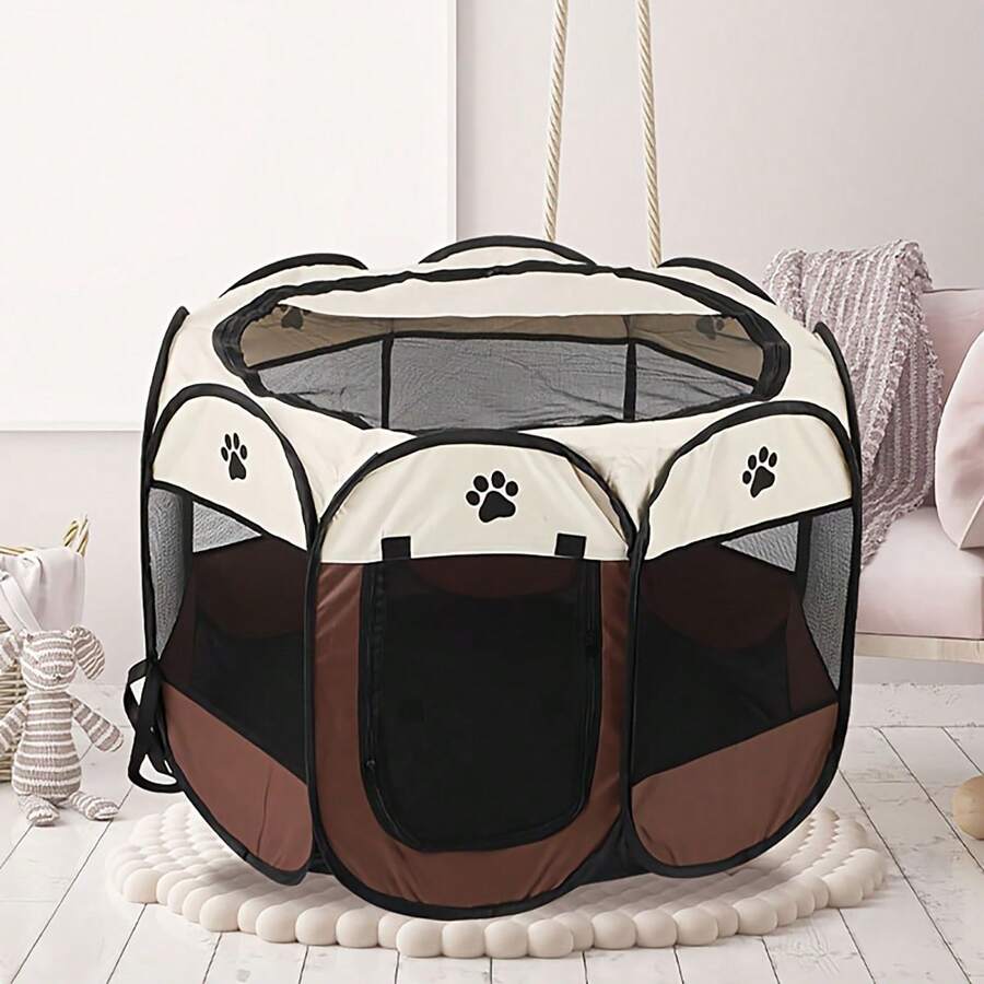 1 Set Octagonal Cat Enclosure & Birthing Suite Set For Pregnant Cat