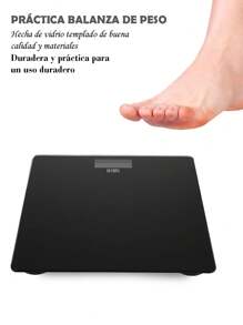 Báscula Digital Inteligente De Cristal Templado Hasta 180 Kg Cuadrada - Negro - Ver 8