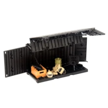 Juguete de bloques de construcción de pequeñas partículas temático militar de 45 piezas, contenedor MOC de combate con accesorios militares para ensamblaje DIY - Biblioteca de combate de contenedores de 45PCS - Ver 7