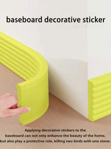 1PC2mAnti-Collision Sticker For Baseboard, Anti-Collision Decorative Sticker For Skirting Board, Multi-Functional Edge Protection Strip.