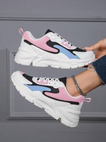 Women's Casual Outdoor Sports Mesh Breathable Lightweight Comfortable Hiking Trail Running Shoes, Summer - Pink - View 4