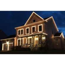 Novelty Lights 25 Pack C9 LED Faceted Ultra Bright Dimmable Outdoor Christmas Light Replacement Bulbs, E17/C9 Intermediate Base, 0.5 Watt - Warm White (3000K) - View 3