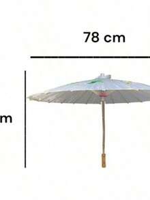 Sombrilla China Color Grande Tela Adorno Mayoreo Barata - Multicolor - Ver 3