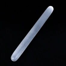 Baguette de massage en cristal de sélénite NORTHLANDZ de 6 pouces, cristaux blancs marocains de guérison pour le soulagement de l'anxiété, le yoga et la méditation, idéal pour les cadeaux et la décoration d'intérieur