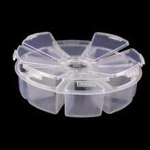 Hộp lưu trữ tranh kim cương 1 cái với 8 ngăn, Bộ sắp xếp phụ kiện khảm & tranh kim cương 5D, Hộp đựng tròn đựng trang sức, bông tai, dây chuyền, vòng tay, nhẫn, đồ trang trí, vật dụng nhỏ - Màu xanh lam - Xem 7