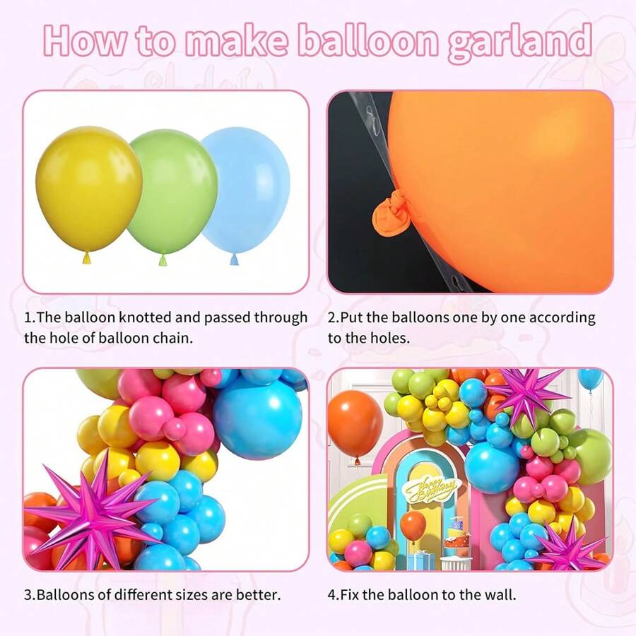 Green Blue Yellow Orange Balloon Arch 108pcs Rainbow Balloon Garland Green Blue Yellow Orange Balloon Arch 108pcs Rainbow Balloon Garland