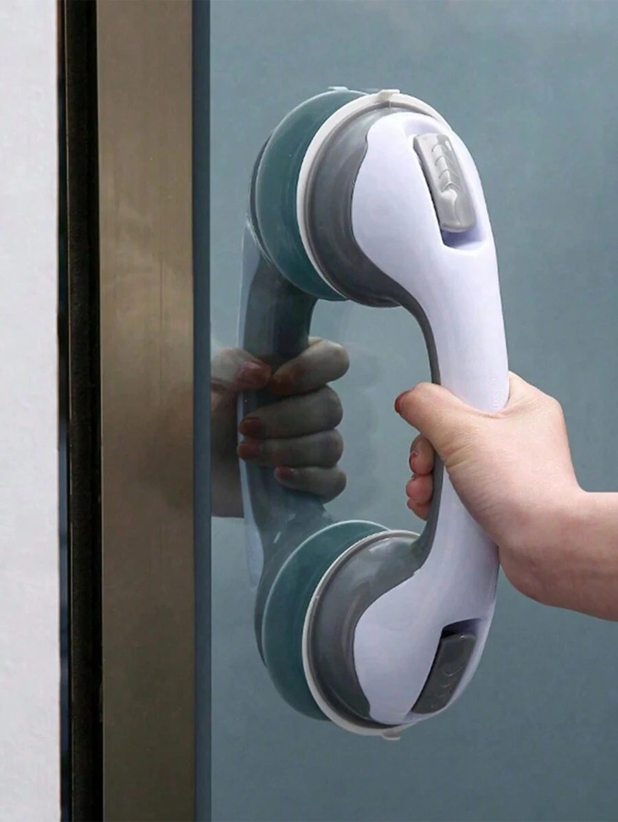 1 pieza Barra de agarre de para baño con ventosa fuerte, manija antideslizante para ducha y bañera, accesorio de asistencia resistente para baño