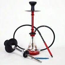 1pc 58cm/22.83inch Aluminum Alloy Hollow Hookah Shisha Pipe With All Accessories - one-size - View 5