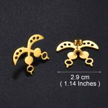 1Pair African Ancient Cultural Symbol Stud Earrings Stainless Steel Akofena Adinkra Gye Nyame Sankofa Jewelry