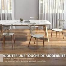 HOMCOM Kitchen Chairs - Xám - Xem 9