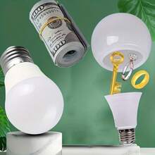Light Bulb Money Saving Box, Hidden Storage Box With Light Bulb Translucent Cover, Used For Hiding Money, Jewelry, And Small Items, NOT Functional Light Bulb, Only Used As Storage, Random Packaging For Shipping - Multicolor - View 9