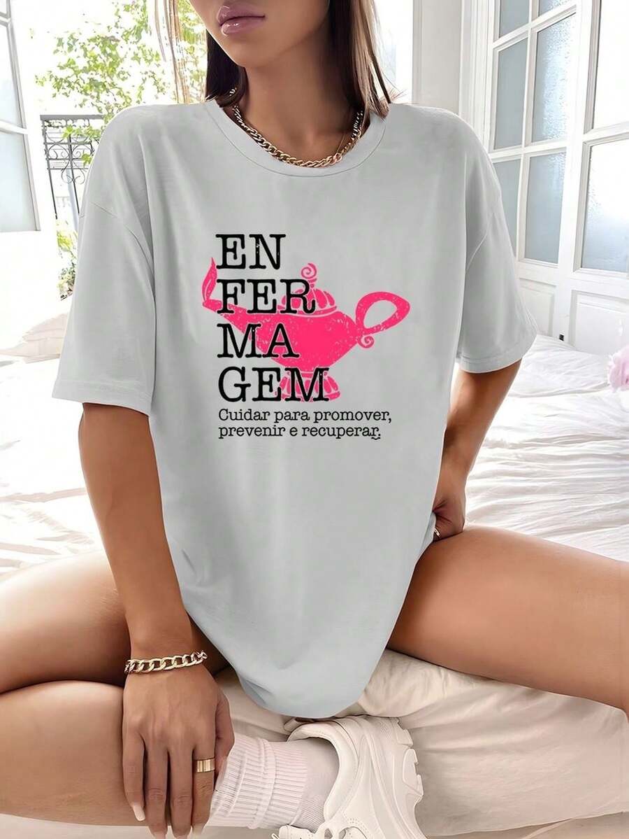 Women T-Shirts - 灰色 - 查看 1