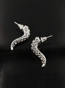 1 chiếc Vòng bít tai bạch tuộc theo phong cách Gothic với nhiều phương pháp đeo, hoàn hảo cho các bữa tiệc - Bạc - Xem 3