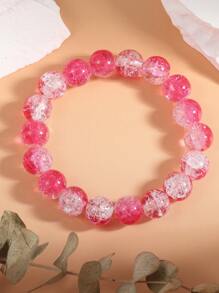 1pc Fashionable Sweet Colorful Crystal Beaded Bracelet For Women, Suitable For Gift Giving To BFFs, Friends, Fidgeting And Wearing - Beaded Bracelet - View 12