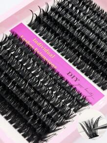 14 Pacotes de Cílios Postiços Esparsos Agrupados em Acabamento Fosco Preto, Comprimentos Mistos de 40D, 60D, 80D, 100D e Variando de 10mm a 18mm, Cílios DIY que Podem Ser Auto-Aplicados, Agrupamentos de Cílios, Cílios Individuais, Cílios, Cílios Falsos