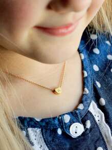 1 件时尚心形 A-Z 字母项链女式简约不锈钢链条项链女式吊坠时尚珠宝礼物情人节、妈妈、母亲、母亲节、礼物 - 心字母 - 查看 7