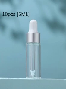 10pcs 1ml 2ml 3ml 5ml Mini Dropper Bottles Oil Aromatherapy Bottles With Matte Silver Cap Reagent Pipettes Bottles Transparent Glass Eye Dropper Bottle For Essential Oils Sample Traveling - Clear - View 7