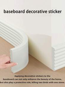 1PC2mAnti-Collision Sticker For Baseboard, Anti-Collision Decorative Sticker For Skirting Board, Multi-Functional Edge Protection Strip.
