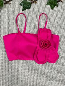 Women Tops - 玫紅色 - 查看 1