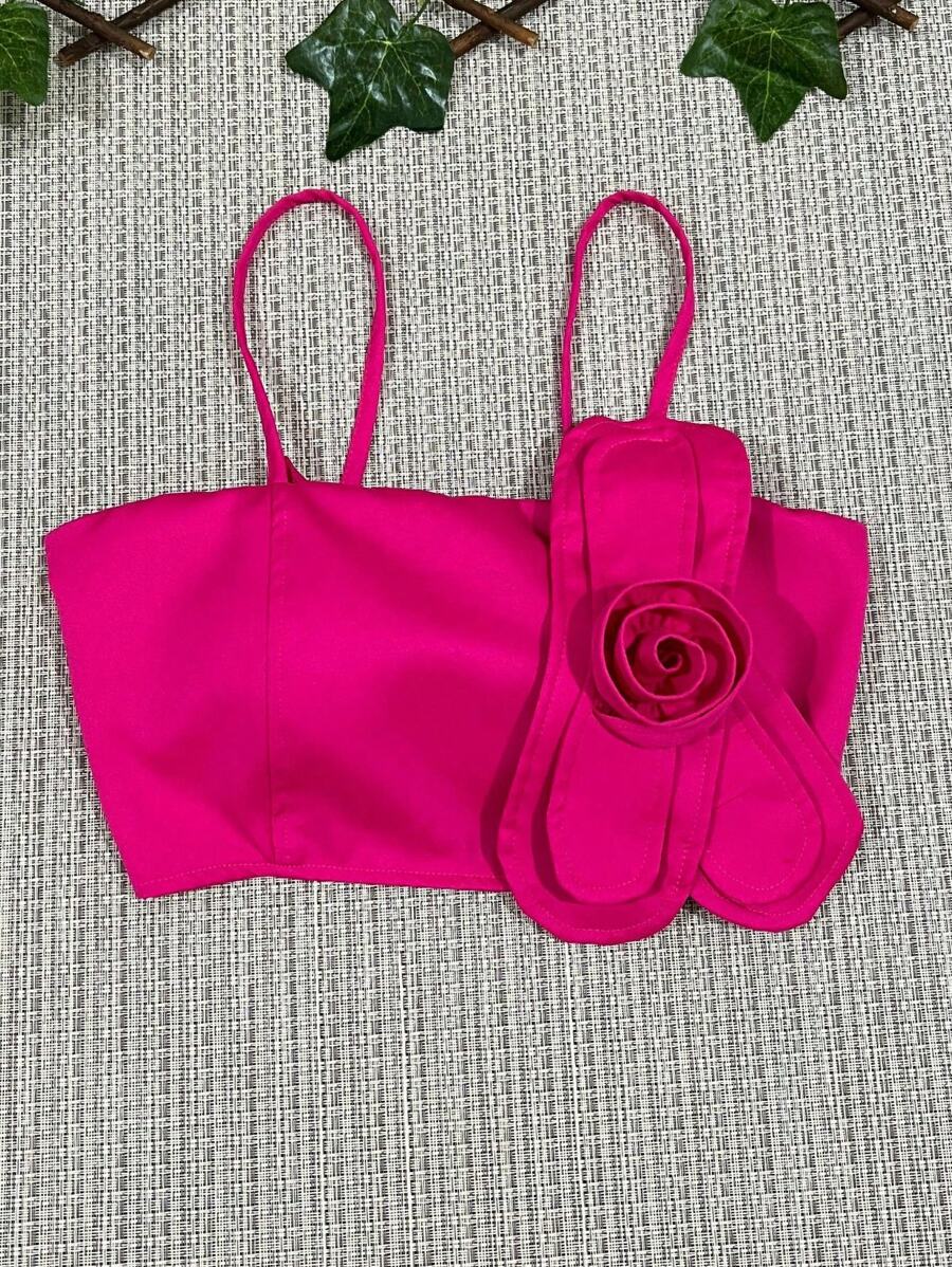 Women Tops - 玫紅色 - 查看 1