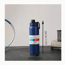 زجاجة معزولة رياضية فراغية 304 من الفولاذ المقاوم للصدأ 800 مل للمشروبات الساخنة والباردة - متعدد الألوان - مشاهدة 14