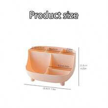 1pc Multi Functional Desktop Storage Box, Dormitory Makeup Box, Stationery Storage Box, Office Pen Holder, Miscellaneous Items Storage Box - Multicolor - View 12