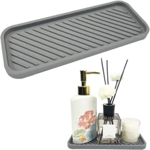 1 件水槽保护器、水槽防溅罩、硅胶防水垫、梳妆台托盘、简易硅胶皂盒、浴室水龙头排水盖、储物套、厨房配件家居浴室装饰返校 - 彩色 - 查看 15