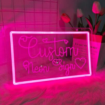 Custom Neon Light Wedding Decoration, USB Engraved Neon Light, Customized Neon Light For Back To School, Mother's Day, Personalized LED Neon Light Suitable For Wall, Commercial Bar, Home Store, Bedroom Decor