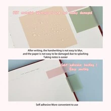 500Sheets Transparent Sticky Notes, Coloured Self-Stick Note Pads Combination Sticky Index Tabs Pastel Clear Pads See Through Sticky Notes For Office, Books, School, Students - Multicolor - View 4