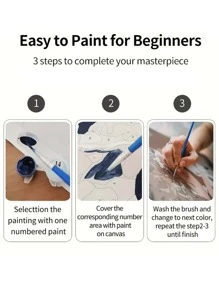 1 Set de kit de pintura al óleo digital DIY personalizado de dibujos animados león y jabalí, Set de pinturas de arte, para la decoración del dormitorio y la pared, el mejor regalo para amigos, tamaño: 40 * 50CM