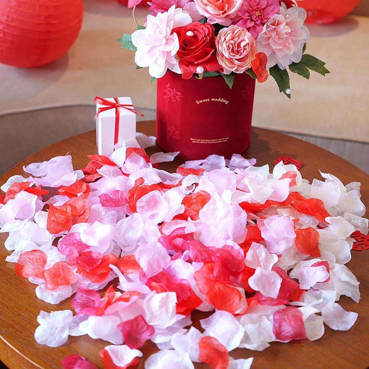 500 Petali Di Rosa In Seta Per Matrimonio – Decorazione Per Bomboniere E Centrotavola – Colore Rosso, Rosa, Vino O Bianco