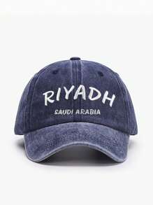 1pc Heren Baseball petten Saoedi-Arabië Riyadh Geborduurd Gewassen stof Ademend Zacht Vintage Eenvoudig en Modieus Herenaccessoires Zonnebrandcrème Hoed Kpop