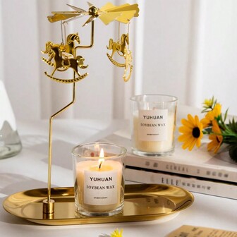 1pc Aromatherapy Candle, Incense, Calming Scent For Home, Dorm, Bedroom, Long-Lasting Gift Box With Essential Oils