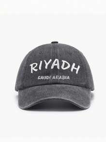 1pc Heren Baseball petten Saoedi-Arabië Riyadh Geborduurd Gewassen stof Ademend Zacht Vintage Eenvoudig en Modieus Herenaccessoires Zonnebrandcrème Hoed Kpop