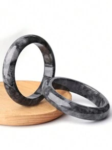 Pulsera brazalete de jade popular, nuevo regalo de joyería de moda para mujeres (¡La superficie de jade natural puede tener manchas minerales o impurezas, lo cual es un fenómeno normal!)