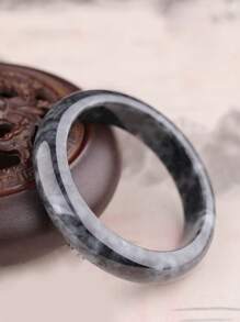 Pulsera brazalete de jade popular, nuevo regalo de joyería de moda para mujeres (¡La superficie de jade natural puede tener manchas minerales o impurezas, lo cual es un fenómeno normal!)