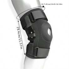 1pc Adjustable Hinged Knee Brace For Men And Women - Provides Support For Arthritis, Meniscus Tear, ACL, MCL, And Injury Recovery - Open Patella Design With Side Stabilizers - Plus Size Available - Black - View 16