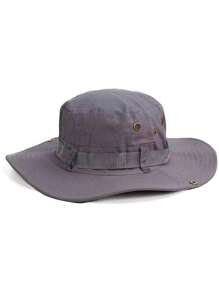 1pc Men's Wide Brim Sun Protection Bucket Hat, Foldable Summer Outdoor Bucket Hat, Suitable For Fishing, Hiking, CampingMen's Sun Hat Summer Hat, Suitable For Summer Outdoor Activities Such As Hiking And Fishing