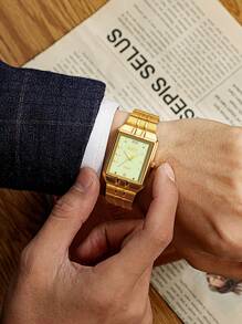 Montre à quartz de marque de luxe KKY pour homme et femme, dorée et résistante à l'eau - Doré - Voir 7