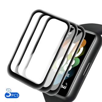 3pcs 5D Protective Film Compatible With Samsung Galaxy Fit 3 Screen Protector Anti-Scratch Compatible With Galaxy Fit3 Smartwatch Protector (Not Glass)
