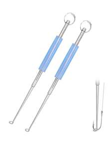 不锈钢鱼钩取出器钓鱼工具鱼钩取出器快速脱钩钓鱼用品 - 藍色 - 查看 3
